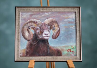 Argalli Kép méret:40*30 cm Technika: olaj, vásznon