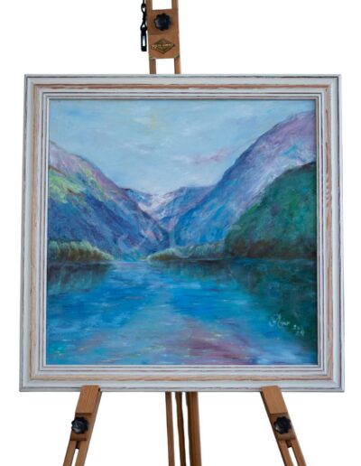 Alpokon keresztül - természet festmény, olajfestmény, hegyek