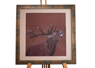 Őszi erdei csendélet Kép méret: 40*40 cm Technika: grafika, pasztell