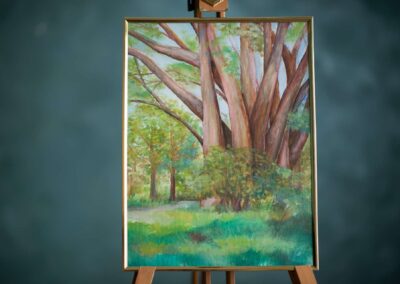 Szarvasi fa testvérek Kép méret: 40*32 cm Technika: olaj, farost