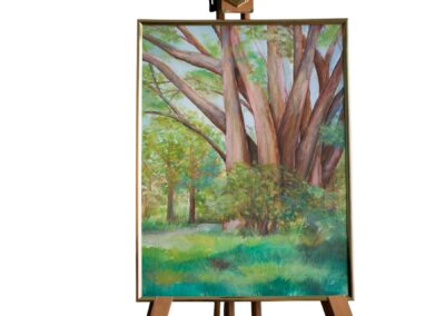 Szarvasi fa testvérek, természet festmény Kép méret: 40*32 cm Technika: olaj, farost