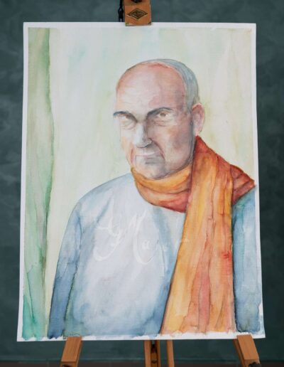 Férfi portré Kép méret: 42*30 cm, Technika: aqurelle, Zsűrizett festmény