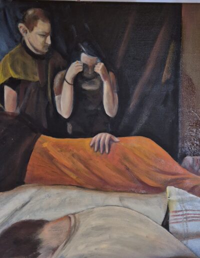 Caravaggio - A szűz és halál c. festmény parafárázisa